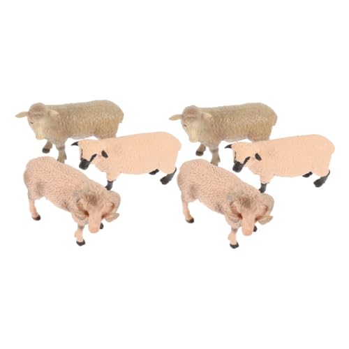 BESTonZON 6 Stück Realistische Schaf Figuren Detailgetreue Kleine Farmtiere Robuste Modelle für Vielseitige Deko für Zimmer und Bauernhof Themen Tragbar und Langlebig BESTonZON 6 Stück Realistische Schaf Figuren Detailgetreue Kleine Farmtiere Robuste Modelle für Vielseitige Deko für Zimmer und Bauernhof Themen Tragbar und Langlebig von BESTonZON