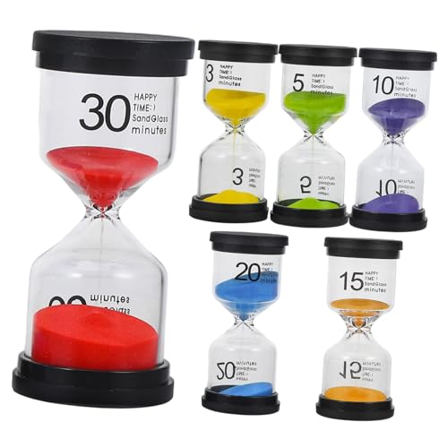 BESTonZON 6 Stück Sanduhr Ornamente Wecker Magnetischer Uhrbehälter Visueller Countdown Timer Sanduhr Sanduhr Küchentimer Automatischer Zeitschalter Digitale Wanduhr BESTonZON 6 Stück Sanduhr Ornamente Wecker Magnetischer Uhrbehälter Visueller Countdown Timer Sanduhr Sanduhr Küchentimer Automatischer Zeitschalter Digitale Wanduhr von BESTonZON