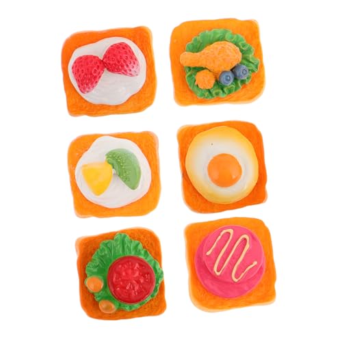 BESTonZON Miniatur-lebensmittelspielzeug 6 Stück Harz Sandwich Frühstückssimulation Brot Für Puppenhaus- Realistische Gefälschte Lebensmittel-Requisiten BESTonZON Miniatur-lebensmittelspielzeug 6 Stück Harz Sandwich Frühstückssimulation Brot Für Puppenhaus- Realistische Gefälschte Lebensmittel-Requisiten von BESTonZON