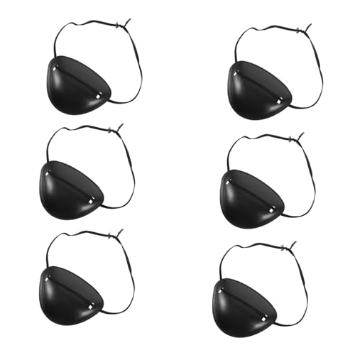 BESTonZON 6 Stück Schwarze Piraten Augenklappen Cosplay Augenmaske Leicht Atmungsaktiv für Halloween Themen Party Theater Requisiten und Fotografie BESTonZON 6 Stück Schwarze Piraten Augenklappen Cosplay Augenmaske Leicht Atmungsaktiv für Halloween Themen Party Theater Requisiten und Fotografie von BESTonZON