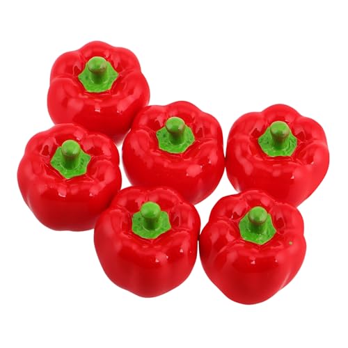 BESTonZON 6stücke Miniatur Chili-Pfeffer Dekorationen Aus Resin Realistische Gemüse-Requisiten Für Mikro-landschaften Und Kreative Foto-setups Für Haus Und Büro-Dekoration BESTonZON 6stücke Miniatur Chili-Pfeffer Dekorationen Aus Resin Realistische Gemüse-Requisiten Für Mikro-landschaften Und Kreative Foto-setups Für Haus Und Büro-Dekoration von BESTonZON
