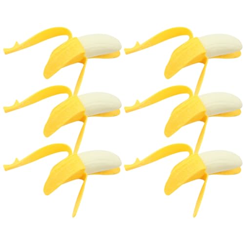 BESTonZON 6 Stück Simulierte Schälende Banane Weich Elastisch Lustiges Stressabbau Angstabbau Haushalts Dekompressionsspielzeug Angstabbau Quetschspielzeug Kleines BESTonZON 6 Stück Simulierte Schälende Banane Weich Elastisch Lustiges Stressabbau Angstabbau Haushalts Dekompressionsspielzeug Angstabbau Quetschspielzeug Kleines von BESTonZON