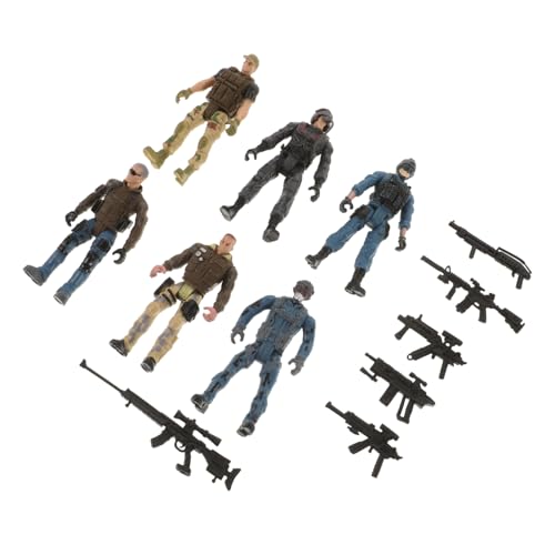BESTonZON 6 Stück Teiliges Bewegliches Soldaten spielset Miniatur Soldatenfiguren mit Gelenken für Sammler und Dekoration Detailreiche Kunststoffmodelle mit Polizei Militärthemen Kompakt BESTonZON 6 Stück Teiliges Bewegliches Soldaten spielset Miniatur Soldatenfiguren mit Gelenken für Sammler und Dekoration Detailreiche Kunststoffmodelle mit Polizei Militärthemen Kompakt von BESTonZON