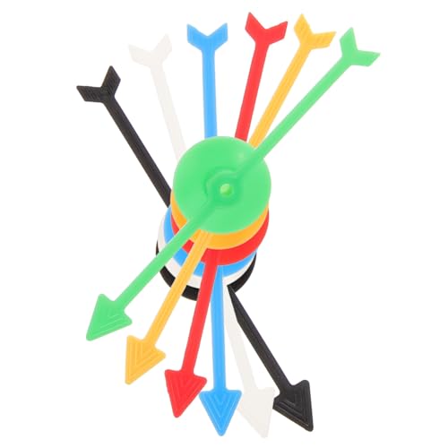 BESTonZON 6 Stück Teiliges Bunter Kunststoff Drehpfeile Ersatz Zeiger für DIY Brettspiele Multifunktionale Spielpfeile für Party Unterricht und Interaktive Zahlen Drehspiele von BESTonZON