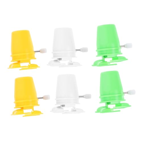 BESTonZON 6 Stück Teiliges DIY Laufroboter mit Aufziehbarem Mechanismus Vielseitige Roboterteile für Bastelprojekte mit Perlen Schneeton Kreative Kinderbastelidee Farbig Grün Weiß von BESTonZON