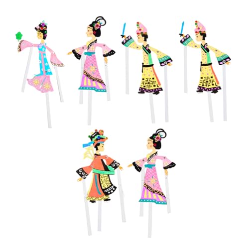 BESTonZON 6 Stück Teiliges DIY Schattenpuppen Handgefertigte Chinesische Traditionelle Schattenspiel Materialien für und Kulturvermittlung von BESTonZON