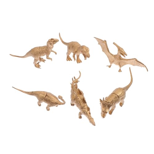 BESTonZON 6 Stück Teiliges Dinosaurier Realistische Hohle Goldfarbene Modelle Pädagogische Spielfiguren und Dekorative Figuren für Kinderzimmer Leicht und Tragbar Sicherer Kunststoff BESTonZON 6 Stück Teiliges Dinosaurier Realistische Hohle Goldfarbene Modelle Pädagogische Spielfiguren und Dekorative Figuren für Kinderzimmer Leicht und Tragbar Sicherer Kunststoff von BESTonZON