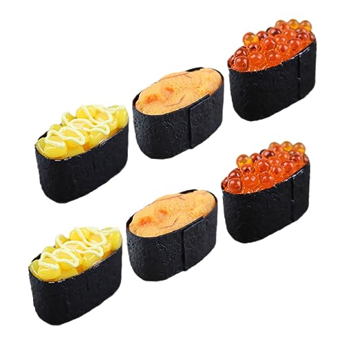 BESTonZON 6 Stück Teiliges Fake Sushi Modell Realistisches Sushi für Foto Requisiten für Zuhause Kindergarten Hotels und Mehr Langlebig und Wiederverwendbar BESTonZON 6 Stück Teiliges Fake Sushi Modell Realistisches Sushi für Foto Requisiten für Zuhause Kindergarten Hotels und Mehr Langlebig und Wiederverwendbar von BESTonZON