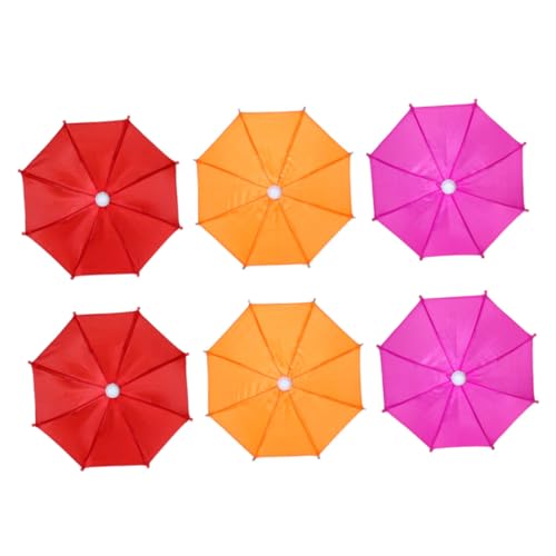 BESTonZON 6 Stück Teiliges Farbige Kleine Regenschirme als Fotorequisiten Dekoration für Puppenhäuser und Kinderzimmer Niedliche Mini Umbrella Modelle Zufällige Farbe Zufällige Farbe von BESTonZON
