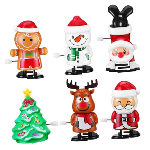 BESTonZON 6 Stück Teiliges Halloween Aufziehspielzeug Weihnachtsbaum Weihnachtsmann Schneemann Rentier und Lebkuchenmann Lustige Party für Halloween und Weihnachten BESTonZON 6 Stück Teiliges Halloween Aufziehspielzeug Weihnachtsbaum Weihnachtsmann Schneemann Rentier und Lebkuchenmann Lustige Party für Halloween und Weihnachten von BESTonZON