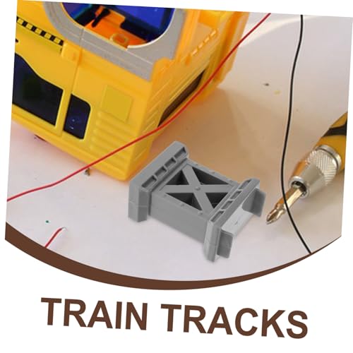 BESTonZON 6 Stück Teiliges Holzeisenbahn Brückenpfeiler Gleisstützen Spielzeugeisenbahn Zubehör für Holzbahn Schienen Erhöhungen Stabil für Garten Eisenbahnset von BESTonZON