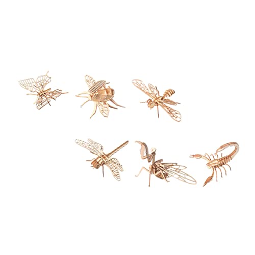BESTonZON 6 Stück Teiliges Holzpuzzle DIY Lernspielzeug Umweltfreundlich Sicher Kreativitätsfördernd Pädagogisches Holzspielzeug Insekten Tiermodelle BESTonZON 6 Stück Teiliges Holzpuzzle DIY Lernspielzeug Umweltfreundlich Sicher Kreativitätsfördernd Pädagogisches Holzspielzeug Insekten Tiermodelle von BESTonZON