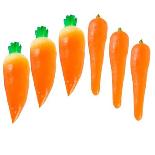 BESTonZON 6 Stück Teiliges Kleine Künstliche Karotten Modelle aus PVC Realistische Miniatur Möhren Dekoration für DIY Fotografie Unterricht und Wohnraumgestaltung BESTonZON 6 Stück Teiliges Kleine Künstliche Karotten Modelle aus PVC Realistische Miniatur Möhren Dekoration für DIY Fotografie Unterricht und Wohnraumgestaltung von BESTonZON