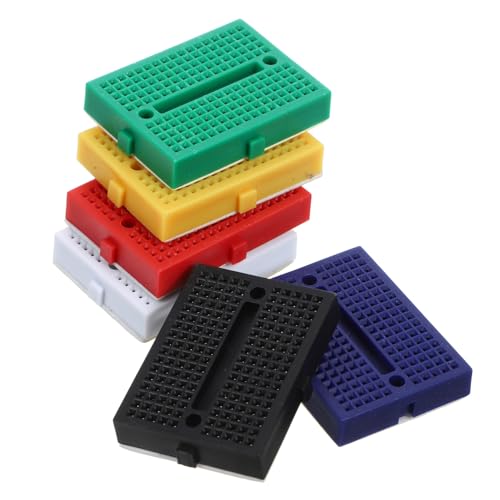 BESTonZON 6 Stück Teiliges Kleines Steckbrett Lötfreies Breadboard für Wissenschaftliche Experimente Farbige Mini Experimentierplatinen Langlebig Interlockfähig für Kleine Schaltkreise von BESTonZON