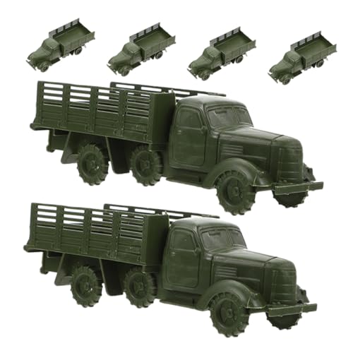 BESTonZON 6 Stück Teiliges LKW Modell aus Sandtisch Deko Mini Fahrzeugspielzeug für Kreatives Lernspielzeug für Jungen und Mädchen Vielseitig Einsetzbar im Kindergarten und Zuhause von BESTonZON