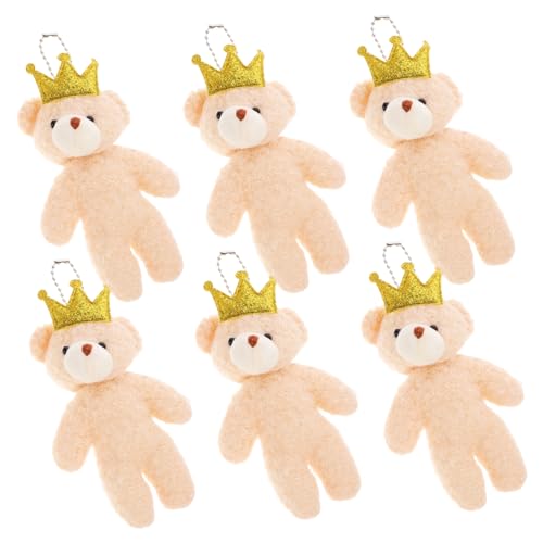 BESTonZON 6 Stück Teiliges Mini Plüschbär Flauschige Kleine Schlüsselanhänger Niedliche DIY Bär Anhänger für Rucksack Handtasche Dekorative Kuscheltier Puppen Handliche Pendants BESTonZON 6 Stück Teiliges Mini Plüschbär Flauschige Kleine Schlüsselanhänger Niedliche DIY Bär Anhänger für Rucksack Handtasche Dekorative Kuscheltier Puppen Handliche Pendants von BESTonZON