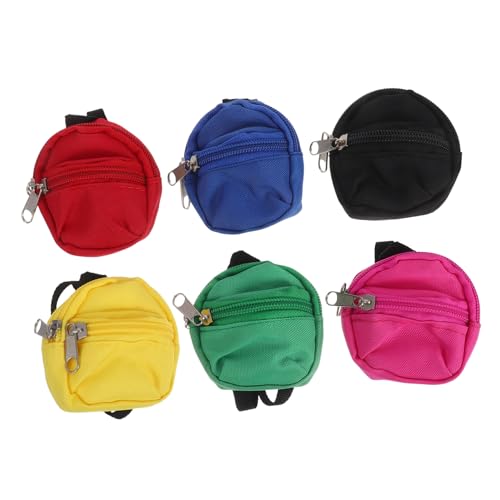 BESTonZON 6 Stück Teiliges Mini Puppen-Rucksack mit Reißverschluss Miniatur Schulranzen für Puppenhaus Zubehör Leichte und Robuste Cartoon Rucksäcke für Rollenspiele und Kreatives BESTonZON 6 Stück Teiliges Mini Puppen-Rucksack mit Reißverschluss Miniatur Schulranzen für Puppenhaus Zubehör Leichte und Robuste Cartoon Rucksäcke für Rollenspiele und Kreatives von BESTonZON