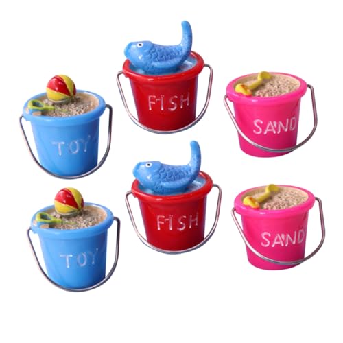 BESTonZON 6 Stück Teiliges Mini Sand Eimer Bunte Garten Miniaturen Dekorative Mikro Landschaft Figuren für Sukkulenten Blumentöpfe DIY Sandtisch Ornamente in Rot Blau und Rosé BESTonZON 6 Stück Teiliges Mini Sand Eimer Bunte Garten Miniaturen Dekorative Mikro Landschaft Figuren für Sukkulenten Blumentöpfe DIY Sandtisch Ornamente in Rot Blau und Rosé von BESTonZON