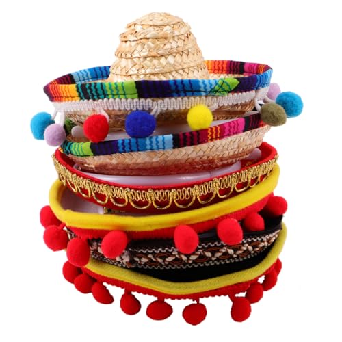 BESTonZON 6 Stück Teiliges Mini Sombrero Haarreifen im Mexikanischen Volksstil Bunte Niedliche Hüte für Mädchen und Frauen Lustiges Party und Festivalzubehör Langlebig und Sonnenschützend BESTonZON 6 Stück Teiliges Mini Sombrero Haarreifen im Mexikanischen Volksstil Bunte Niedliche Hüte für Mädchen und Frauen Lustiges Party und Festivalzubehör Langlebig und Sonnenschützend von BESTonZON
