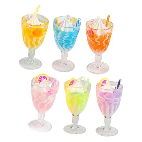 BESTonZON 6 Stück Teiliges Miniatur Eisbecher Deko mit Realistischem Design Bunte Farben Miniaturtrinkgefäß Puppenhaus Zubehör Kreative Spielzeugdekoration BESTonZON 6 Stück Teiliges Miniatur Eisbecher Deko mit Realistischem Design Bunte Farben Miniaturtrinkgefäß Puppenhaus Zubehör Kreative Spielzeugdekoration von BESTonZON