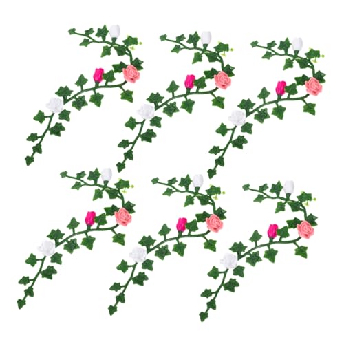 BESTonZON 6 Stück Teiliges Miniatur Künstliche Rosenranken Verblassungsresistente Simulation Blumendekoration Leicht Positionierbar für Puppenhaus Miniaturgarten Feengarten und Diorama BESTonZON 6 Stück Teiliges Miniatur Künstliche Rosenranken Verblassungsresistente Simulation Blumendekoration Leicht Positionierbar für Puppenhaus Miniaturgarten Feengarten und Diorama von BESTonZON