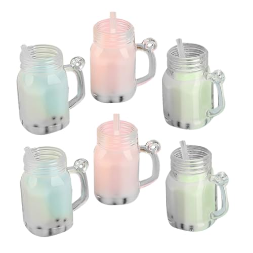 BESTonZON 6 Stück Teiliges Miniatur Milchtee Becher für Puppenhaus Realistische Miniatur Getränke Deko in Gemischten Farben Leichte Bruchsichere Mini Getränke Modelle für Puppenhaus Küche BESTonZON 6 Stück Teiliges Miniatur Milchtee Becher für Puppenhaus Realistische Miniatur Getränke Deko in Gemischten Farben Leichte Bruchsichere Mini Getränke Modelle für Puppenhaus Küche von BESTonZON