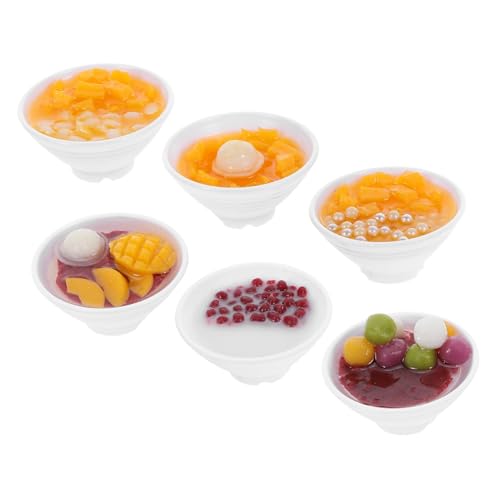 BESTonZON 6 Stück Teiliges Miniatur Realistische Ungiftige Deko für Fotografie Puppenhaus Tischdekoration Vielseitige Küchenaccessoires Kindgerechtes von BESTonZON