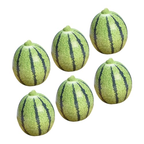 BESTonZON 6 Stück Teiliges Miniatur Wassermelonen Realistisch Gestaltete Mini Früchte Bunte Dekofiguren für Puppenhaus Vielseitige Tischdekoration und DIY für Sammler BESTonZON 6 Stück Teiliges Miniatur Wassermelonen Realistisch Gestaltete Mini Früchte Bunte Dekofiguren für Puppenhaus Vielseitige Tischdekoration und DIY für Sammler von BESTonZON