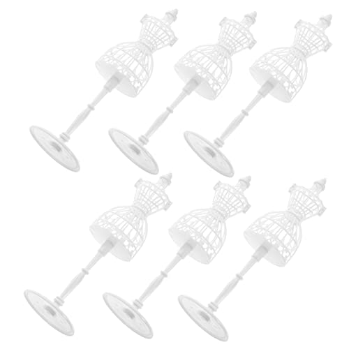 BESTonZON 6 Stück Teiliges Puppenkleiderständer Miniatur Mannequin zur Präsentation von Puppenkleidern Hohlmodell für Puppenzubehör für Kreative Deko und Spielzeugorganisation von BESTonZON