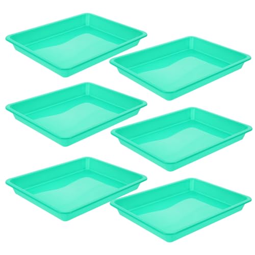 BESTonZON Puzzle Aufbewahrungstablett 6 Stücke für Kinder Stapelbares Wiederverwendbares Organizer Tablett aus Robustem Kunststoff für Puzzle und Bausteinspielzeug zur Spielzeugorganisation von BESTonZON