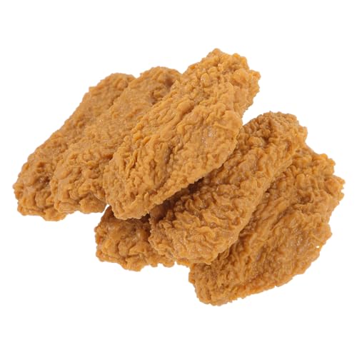 BESTonZON 6 Stück Teiliges Realistische Hähnchenflügel Deko Detailgetreue PVC Fake Chicken Wings Langlebige Gefälschte Hähnchenflügel für Heim und Geschäftsausstellung Lebensecht und Robust von BESTonZON