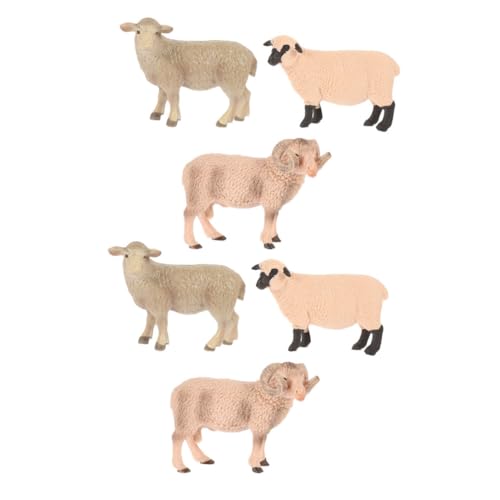 BESTonZON 6 Stück Teiliges Realistische Schaf Figuren aus Robustem Kunststoff Detailgetreue Lämmer für Dekorative Bauernhof Tiermodelle zur Spiel und Lernförderung BESTonZON 6 Stück Teiliges Realistische Schaf Figuren aus Robustem Kunststoff Detailgetreue Lämmer für Dekorative Bauernhof Tiermodelle zur Spiel und Lernförderung von BESTonZON