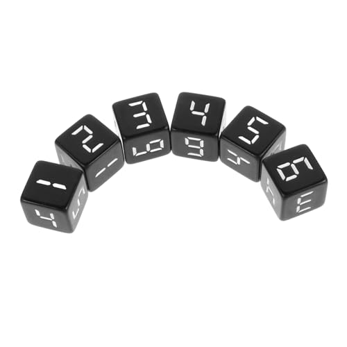 BESTonZON 6 Stück Teiliges Tragbares Resin Würfelset Schwarze Zahlenwürfel für Brettspiele und Partys Langlebig und Elegant für Spannende Spielabende BESTonZON 6 Stück Teiliges Tragbares Resin Würfelset Schwarze Zahlenwürfel für Brettspiele und Partys Langlebig und Elegant für Spannende Spielabende von BESTonZON