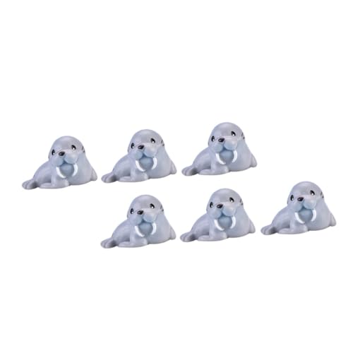 BESTonZON 6 Stück Teiliges Walross Figuren Resin für Tischdekoration für Meeres für Landschaften und Heimdekoration von BESTonZON