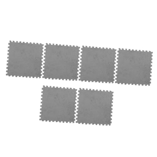 BESTonZON 6 Stück Teiliges Weiches Eva Puzzlematte Multi Funktionale Bodenschutzmatten mit Verriegelung Atmungsaktiv rutschfest für Wohnzimmer Kinderzimmer und Büro von BESTonZON