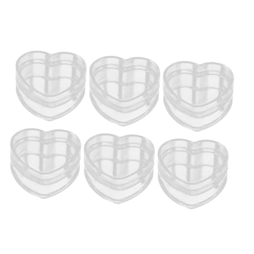 BESTonZON 6 Stück Transparente Herz geschenkboxen Kleine Aufbewahrungsboxen für Süßigkeiten Schmuck Partydekoration Leichte Stabile Verpackung für Kleine Geschenke BESTonZON 6 Stück Transparente Herz geschenkboxen Kleine Aufbewahrungsboxen für Süßigkeiten Schmuck Partydekoration Leichte Stabile Verpackung für Kleine Geschenke von BESTonZON
