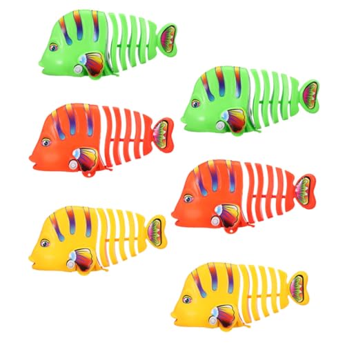 BESTonZON 6 Stück Uhrwerk Wippfisch Badespielzeug Cartoon Uhrwerk Party Fisch Haustier Fisch Roboter Schwingendes Fisch Desktop Aufziehspielzeug Wasserbad BESTonZON 6 Stück Uhrwerk Wippfisch Badespielzeug Cartoon Uhrwerk Party Fisch Haustier Fisch Roboter Schwingendes Fisch Desktop Aufziehspielzeug Wasserbad von BESTonZON