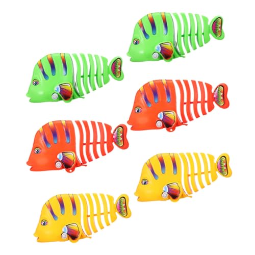 BESTonZON 6 Stück Uhrwerk Wippfische Kinderspielzeug Badespielzeug Party Fischspielzeug Simulationsfisch Cartoon Aufziehspielzeug Schwingfisch Für Die Badewanne Roboterfisch BESTonZON 6 Stück Uhrwerk Wippfische Kinderspielzeug Badespielzeug Party Fischspielzeug Simulationsfisch Cartoon Aufziehspielzeug Schwingfisch Für Die Badewanne Roboterfisch von BESTonZON