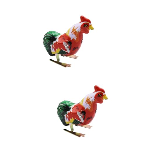 BESTonZON 6 Stück Vintage Eisen Hahn Springendes Huhn Springendes Blech Metallspielzeug BESTonZON 6 Stück Vintage Eisen Hahn Springendes Huhn Springendes Blech Metallspielzeug von BESTonZON