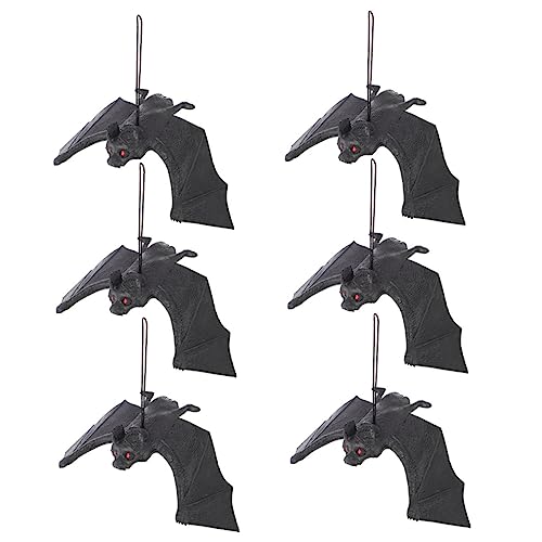 BESTonZON 6 Stück künstliche Fledermaus Halloween fensterdeko Halloween Scherzartikel Streich Fledermaus-Requisite Plüsch Kind falsche hängende Fledermaus Halloween hängende Fledermaus Black BESTonZON 6 Stück künstliche Fledermaus Halloween fensterdeko Halloween Scherzartikel Streich Fledermaus-Requisite Plüsch Kind falsche hängende Fledermaus Halloween hängende Fledermaus Black von BESTonZON