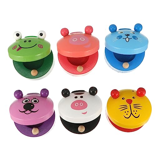 BESTonZON 6 Teiliges Holzspielzeug Puzzle Musik Instrument Castanet Für Orff Musikspielzeug Zur Frühen Für 3 7 Jahre Zufällige Tiermuster BESTonZON 6 Teiliges Holzspielzeug Puzzle Musik Instrument Castanet Für Orff Musikspielzeug Zur Frühen Für 3 7 Jahre Zufällige Tiermuster von BESTonZON