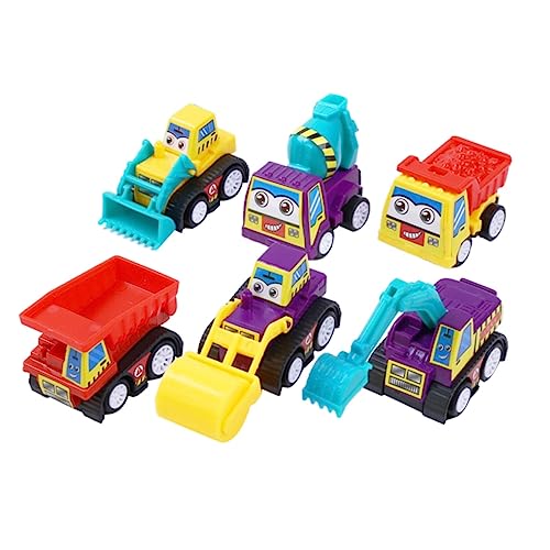 BESTonZON 6 Teiliges Set Mini Rückziehautos Friktionsbetriebenes Für Baustellenfahrzeuge Bagger Bulldozer Dumper Betonmischer Straßenwalze Frühkindliches Lernspielzeug BESTonZON 6 Teiliges Set Mini Rückziehautos Friktionsbetriebenes Für Baustellenfahrzeuge Bagger Bulldozer Dumper Betonmischer Straßenwalze Frühkindliches Lernspielzeug von BESTonZON