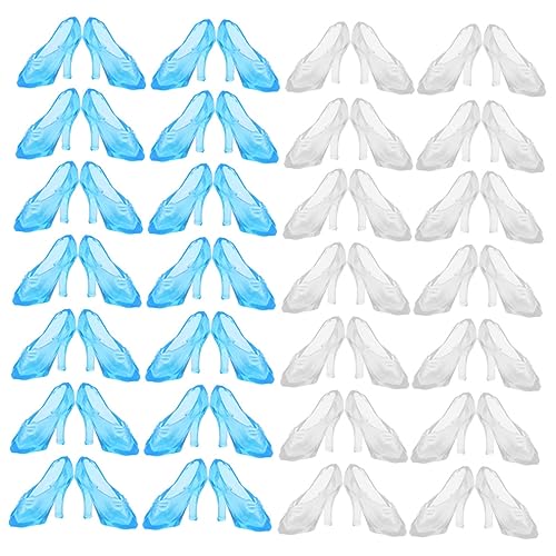 BESTonZON Zarte Mini-kristallschuhe Perfekt Für Puppenschuhe Puppen-ankleidezubehör Mini-high-Heel-Requisiten Kinder-rollenspielspielzeug von BESTonZON