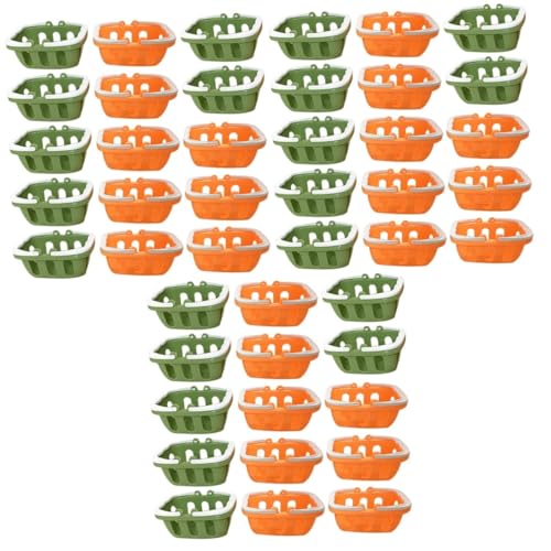 BESTonZON 60 STK Mini-Einkaufskorb Geschenke für Kinder kindergeschenke Mini-Plastikkorb Miniatur-Korbmodell Ornament Wohnkultur gefälschtes Korbhandwerk realistischer Mini-Korb Lebensmittel von BESTonZON