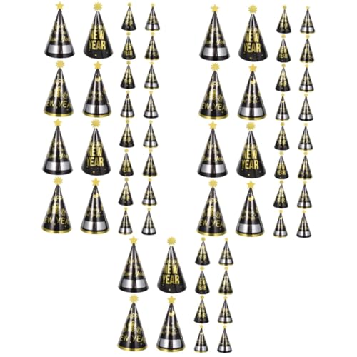 BESTonZON 60 Stck Teiliges Year Party Cone Paper Hats Leichte Papierhüte mit Neujahrsdesign und Segenssprüchen Kompakt und Bequem für Silvesterfeiern Bühnenauftritte und Fotorequisiten BESTonZON 60 Stck Teiliges Year Party Cone Paper Hats Leichte Papierhüte mit Neujahrsdesign und Segenssprüchen Kompakt und Bequem für Silvesterfeiern Bühnenauftritte und Fotorequisiten von BESTonZON