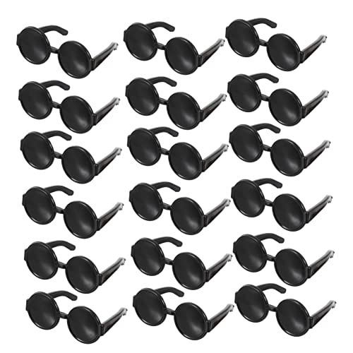 BESTonZON 60stücke Mini Puppen Sonnenbrillen Zubehör Schwarz Für Puppenhaus DIY Puppenmode Accessoires Für Kreative Spielideen von BESTonZON