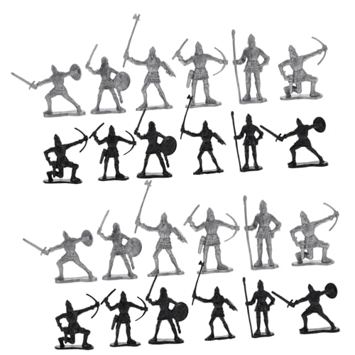 BESTonZON 60 Stück Teiliges Antike Soldaten Figuren mit Mittelalterlichen Rittern und Römischen Kriegern Detailreiche Armee Action Figuren für Jungen Mädchen Historisches Klassenzimmer BESTonZON 60 Stück Teiliges Antike Soldaten Figuren mit Mittelalterlichen Rittern und Römischen Kriegern Detailreiche Armee Action Figuren für Jungen Mädchen Historisches Klassenzimmer von BESTonZON