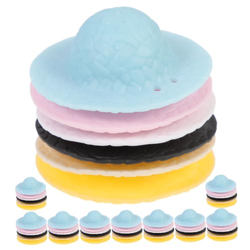 BESTonZON 60 Stück Teiliges Mini Strohhut Bunte Kleine Puppenhüte Dekorative Miniatur Hüte für DIY Basteln Puppenaccessoires Partydekoration Realistische Fake Strohhut Caps von BESTonZON