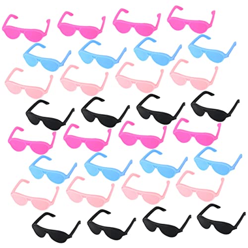 BESTonZON 60Stücke Mini Sonnenbrillen für Puppen Trendige Handwerkliche Brillen für Puppenhauszubehör Einfach zu Wechseln Langlebig für Fotografie und Partys von BESTonZON