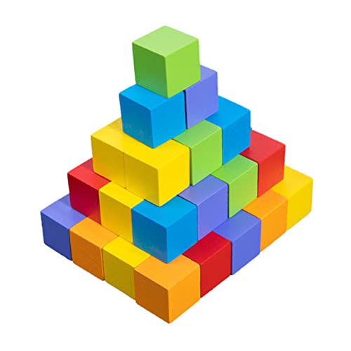 BESTonZON 60pcs Bunte Holzbausteine ​​Jungen Und Mädchen Lernspielzeug Blöcke Für Kleinkinder von BESTonZON